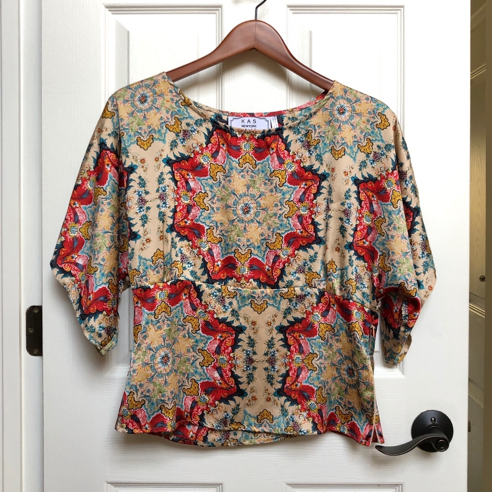 Anthropologie Winterstar Blouse by  KAS New York 2